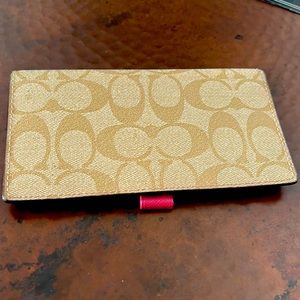 Coach check book wallet